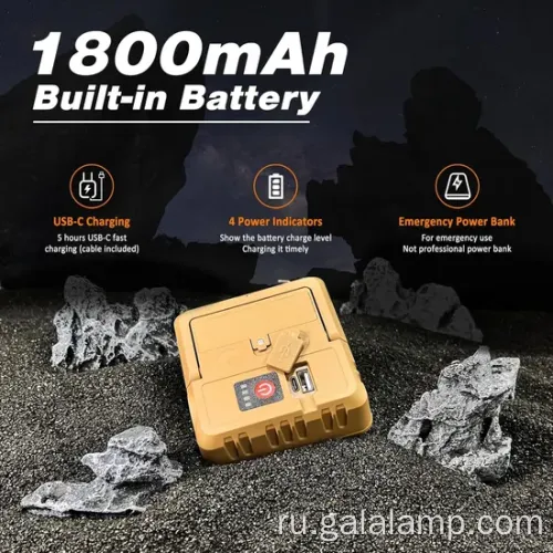 Портативная пополняемая светодиодная лампочка для использования в кемпинге на открытом воздухе